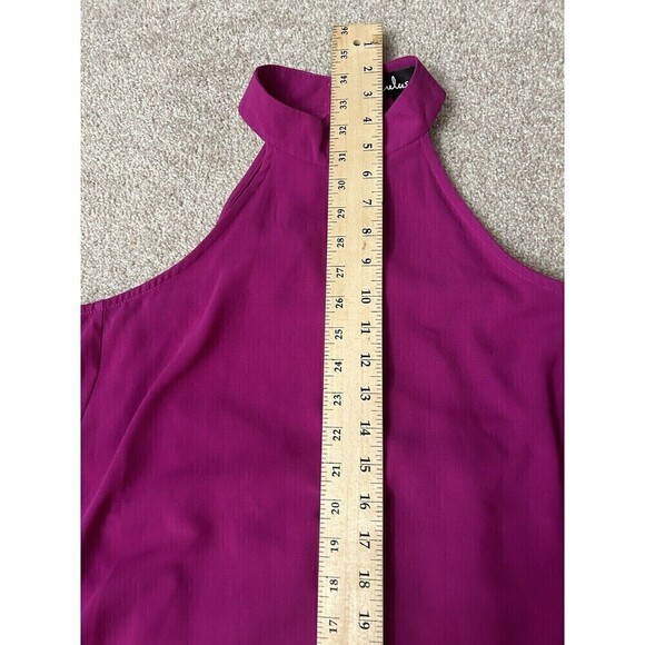 Lulus Love of Mine Magenta Pink Halter Swing Dress Pockets M - Picture 6 of 10
